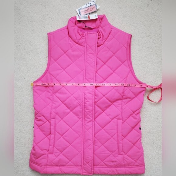 NWT Vineyard Vines Quilted Mountain Weekend Vest in Fuschia Pink szXS - Picture 8 of 16